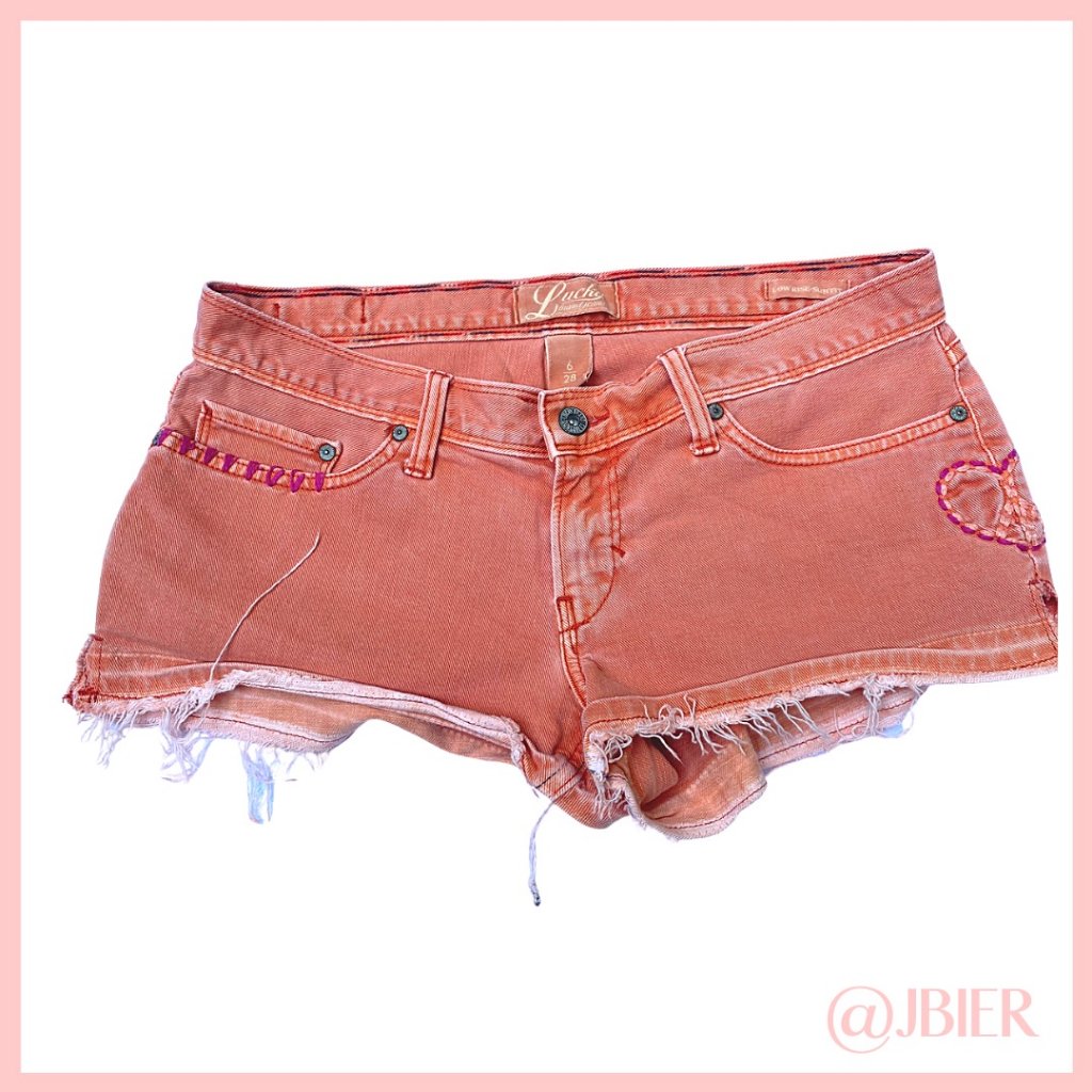 Lucky Brand Jeans Low Rise Peach Stitched